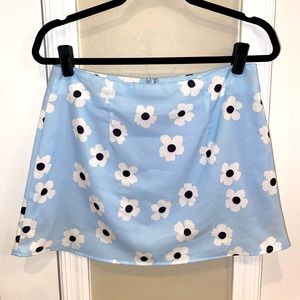 BLUE FLOWER MINI SKIRT